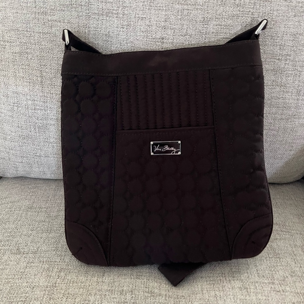 Vera Bradley Dark Brown Quilted Crossbody Bag